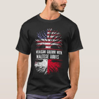 American Grown with Maltese Roots USA Flag