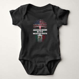 American Grown With Mexican Roots Baby Bodysuit