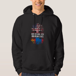 American Grown With Mongolian Roots Usa Flag Mongo Hoodie