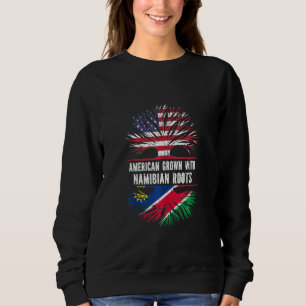 American Grown With Namibian Roots Usa Flag Namibi Sweatshirt