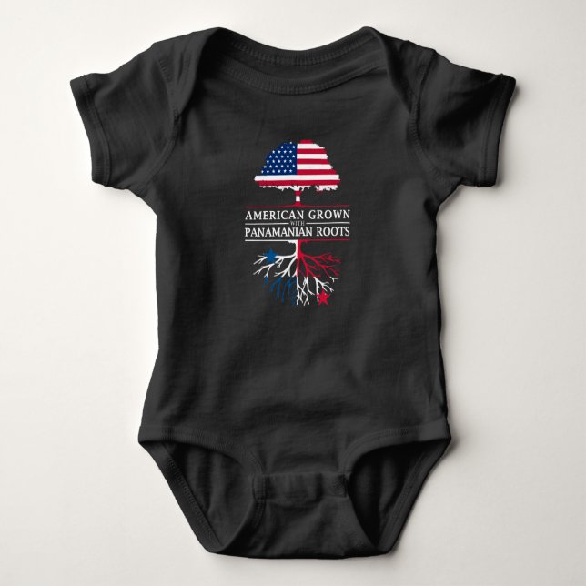 American Grown with Panamanian Roots   Panama Baby Bodysuit (Front)