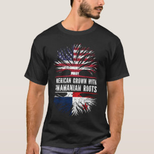 American Grown with Panamanian Roots USA Flag T-Shirt