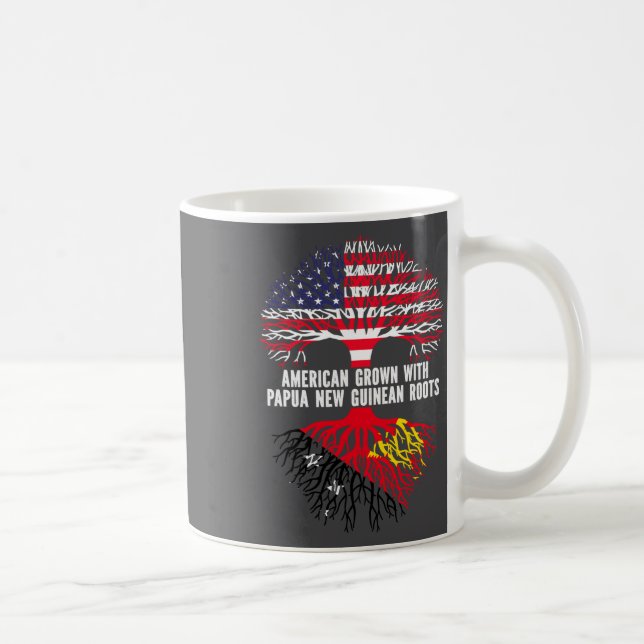 American Grown With Papua New Guinean Roots Usa  Coffee Mug (Right)