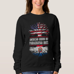 American Grown With Paraguayan Roots Usa Flag Para Sweatshirt