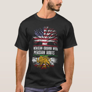 American Grown with Persian Roots USA Flag T-Shirt