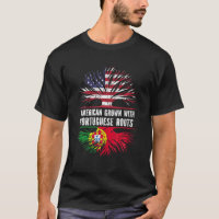 American Grown With Portuguese Roots USA Flag Port