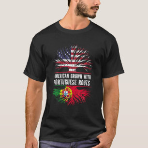 American Grown With Portuguese Roots USA Flag Port T-Shirt
