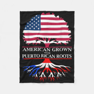 American Grown With Puerto Rican Roots  Fleece Blanket