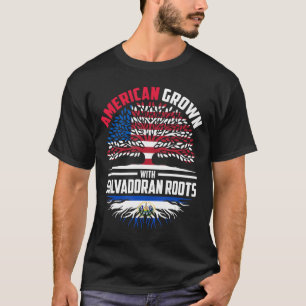 American Grown With Salvadoran Roots El Salvador F T-Shirt
