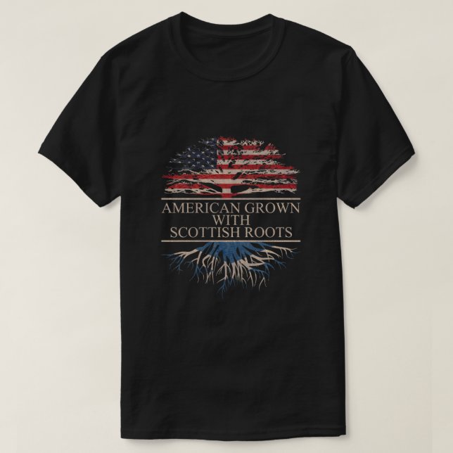 American grown with Scottish Roots Classic T-Shirt (Design Front)