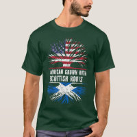 American Grown with Scottish Roots USA Flag Scotla