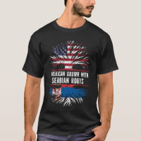 American Grown with Serbian Roots USA Flag