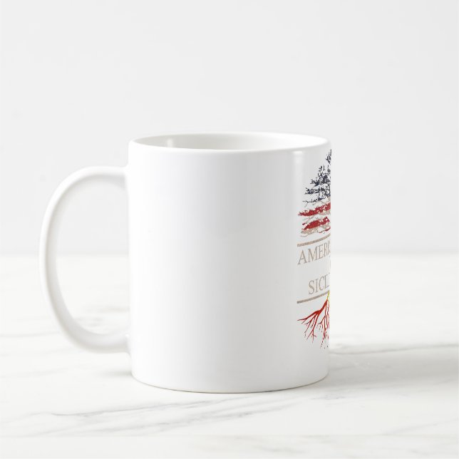 American grown with sicilian roots coffee mug (Left)