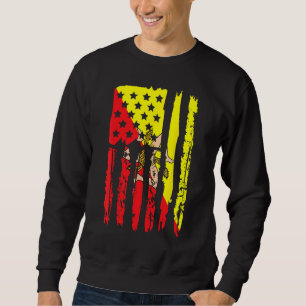 American Grown with Sicilian Roots  Sicily Malta 1 Sweatshirt
