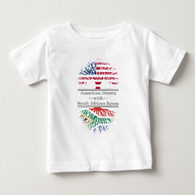 American Grown With South African Roots Baby T-Shirt (Front)
