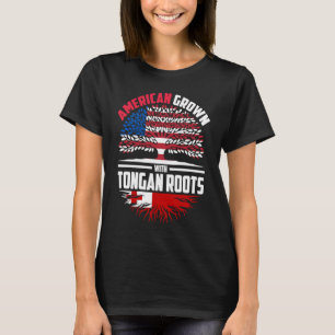 American Grown With Tongan Roots Tonga Flag  Herit T-Shirt