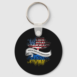 American Grown With Ukrainian Roots Ukraine Tee Key Ring