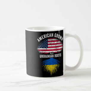 American Grown With Ukrainian Roots Usa Ukraine Fl Coffee Mug