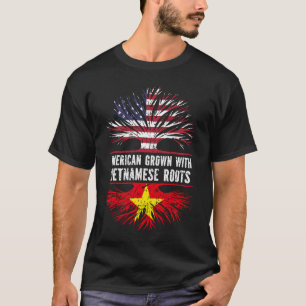 American Grown with Vietnamese Roots USA Flag T-Shirt