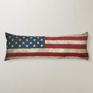 AMERICAN GRUNGE FLAG Custom Polyester Body Cushion