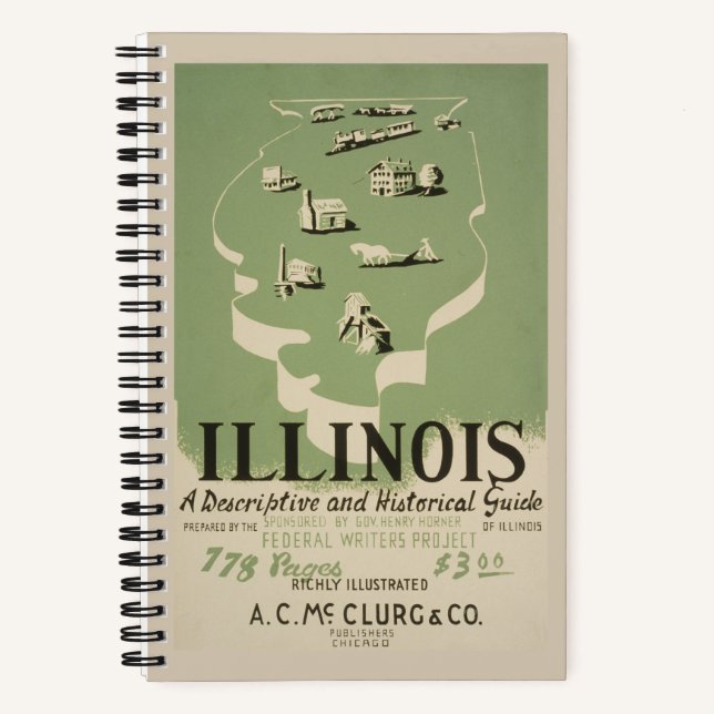 American Guide Series Volume On Illinois. Notebook (Front)