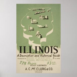 American Guide Series Volume On Illinois. Poster