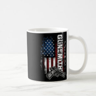 American Gunsmith Patriot Grunge Usa Flag Gunsmith Coffee Mug
