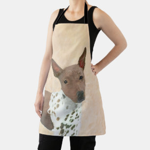 American Hairless Terrier Painting - Dog Art Apron