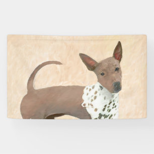 American Hairless Terrier Painting - Dog Art Banner