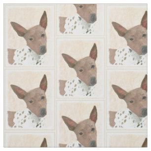 American Hairless Terrier Painting - Dog Art Fabric