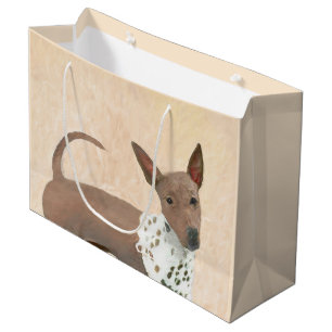 American Hairless Terrier Painting - Dog Art Large Gift Bag