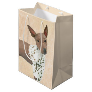 American Hairless Terrier Painting - Dog Art Medium Gift Bag