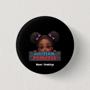 American Haitian Flag Day Haitian Princess 3 Cm Round Badge