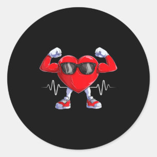 American Heart Disease Awareness Heart Month Heart Classic Round Sticker