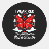 American Heart Disease Awareness Month Ribbon Red 