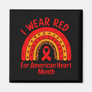 American Heart Disease Awareness Month Ribbon Red  Magnet
