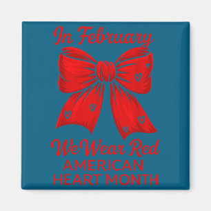 American Heart Disease Awareness Month Ribbon Red  Magnet