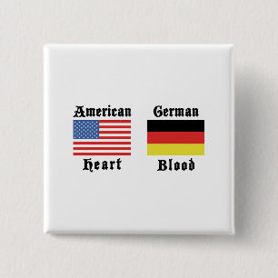American Heart German Blood 15 Cm Square Badge