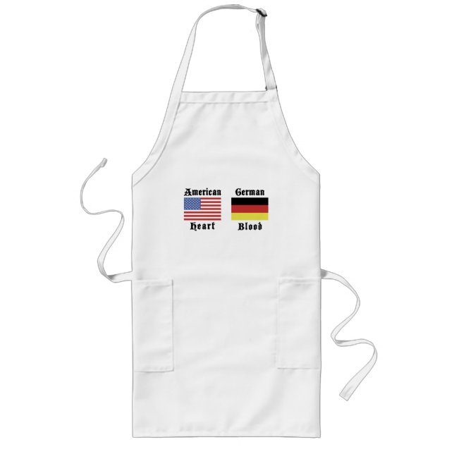 American Heart German Blood Gift Long Apron (Front)