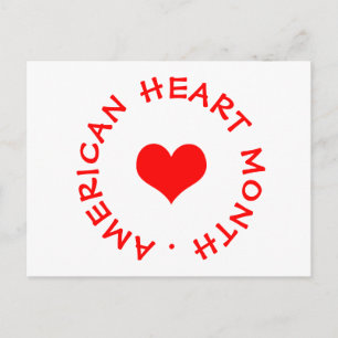 american heart month postcard