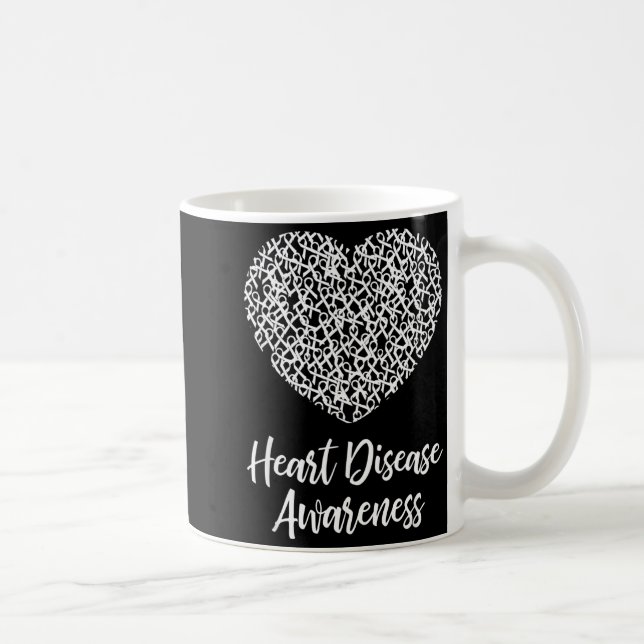 American Heart Month Suprt Tees Co Heart Disease A Coffee Mug (Right)