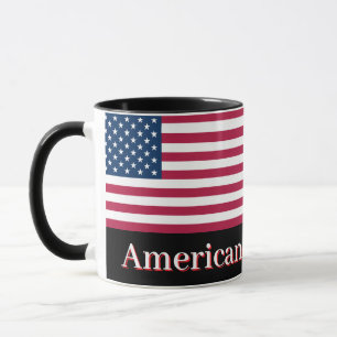American Hero Patriotic USA Flag Personalised Mug