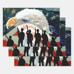 American Hero's Wrapping Paper Sheet