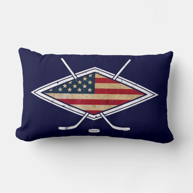 American Hockey Flag Logo Lumbar Cushion (Front)