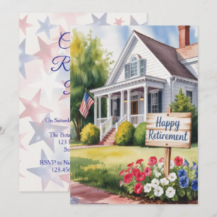 American Home Garden Floral Retirement Party Invitation