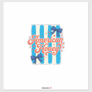 American Honey Patriotic Bow Vintage Shirt Design_