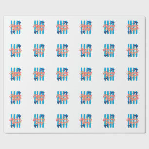American Honey Patriotic Bow Vintage Shirt Design_ Wrapping Paper