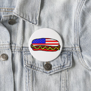 American Hot Dog 7.5 Cm Round Badge