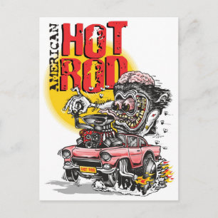 american hot rod postcard
