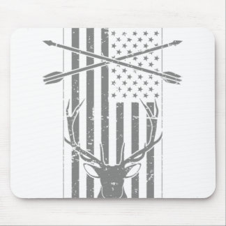 American Hunter Flag - Deer Hunting Mouse Pad